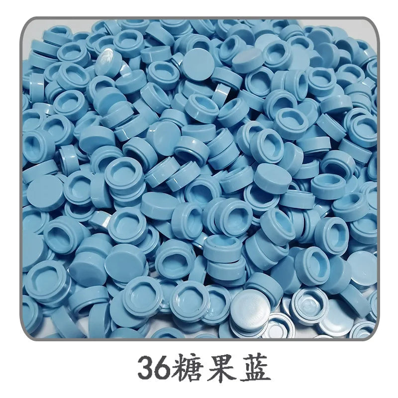 900pcs 52 Colors City Building Blocks Flat Tile 1x1 Round Bricks DIY Enlighten Blocks Parts 98138 Blocks for Children Boys Girls