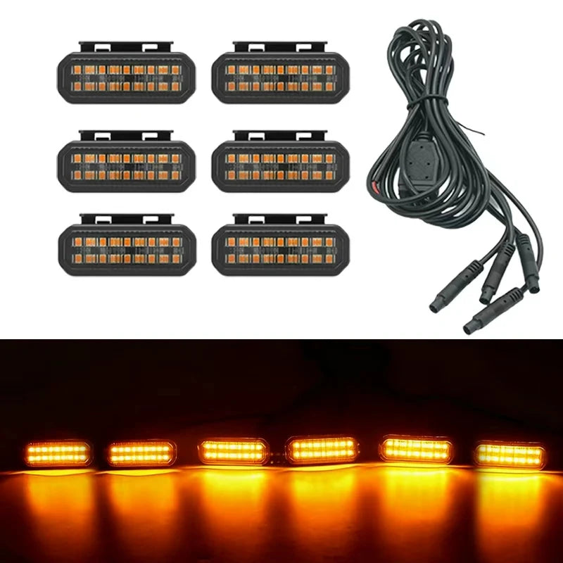 18LED Front Grille Light FOR FOTON TUNLAND V9 Car Daytime Running Light Wheel Eyebrow Lamp For Pickup Offroad 12V led light