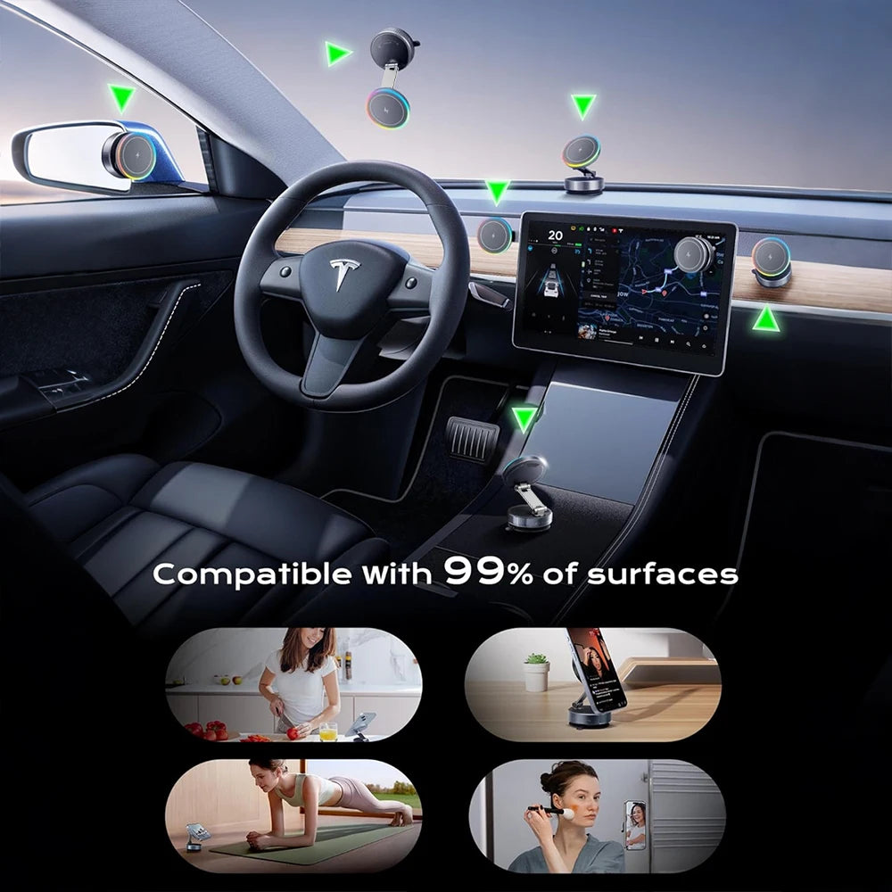 2026 NEW CAR Phone Magnetic Stand Multi-Functional Vacuum Adsorption Stretching And Folding 360° Rotate Navigation Stand