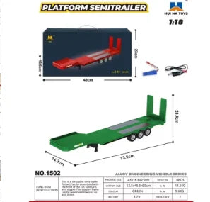 Huina 2026 New Alloy Car 1509 Scania Engineering Truck Model 2.4g Remote Control Toy Simulation Model Remote Control Car Gift