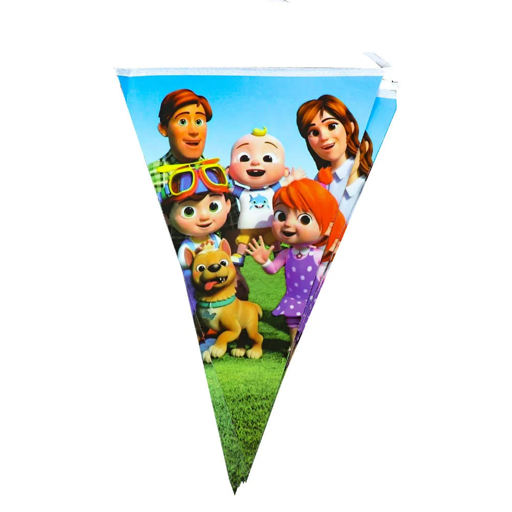 Cocomelon Birthday Party Decoration Tableware Set Birthday Cup Plate Napkin Tablecloth Cake Topper Balloon Party Favors Gifts