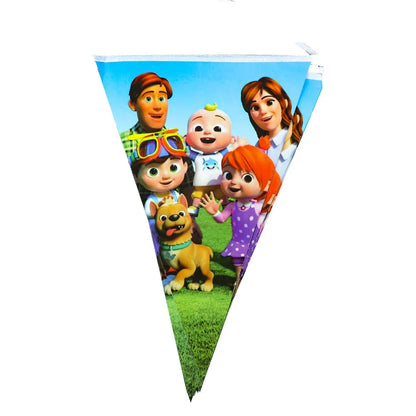 Cocomelon Birthday Party Decoration Tableware Set Birthday Cup Plate Napkin Tablecloth Cake Topper Balloon Party Favors Gifts