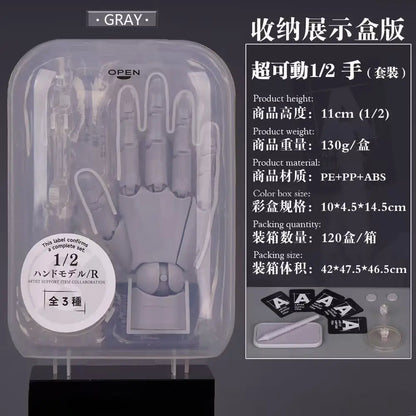 New 1/2 Palm Mini Articulated Action Figure - Anime Character Base Model with Movable Joints - Gashapon Artist Reference Tool