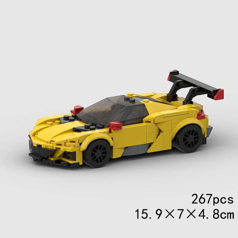 MOC Speed Sports Super Race Car Model Building Blocks Pickup Police Bricks City Racing Vehicle SUV Technical Rally Sport Toy