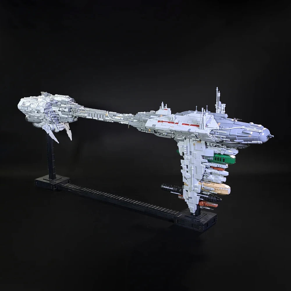 EF76-B Medical Frigate MOC Building Blocks, Space Wars Rebel Alliance Hospital Ship with Red Cross, Nebulon-B for Adult Fans