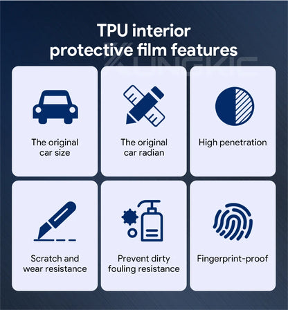 For Mazda CX-5 CX5 2017-2024 Interior Protection Film TPU Anti-scratch Sticker Dashboard GPS Navigation Transparent Accessories