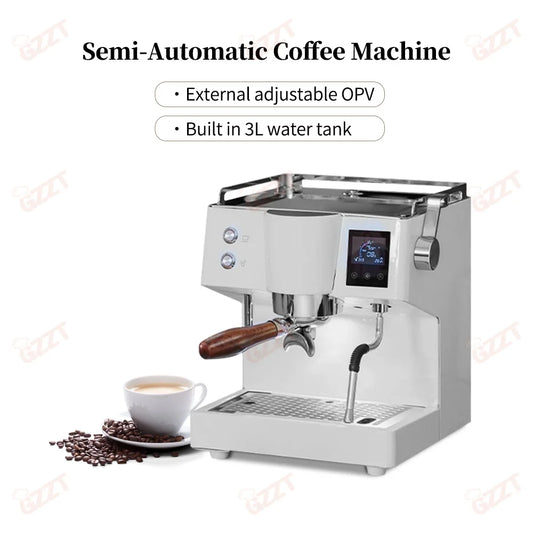 GZZT KFJ52QC 9Bar Coffee Machine Professional Espresso Coffee Makers with OPV Valve Magic Hand System Portable Coffee Maker 220V