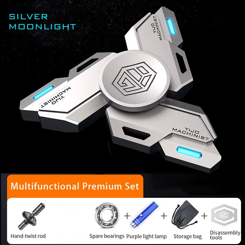 Premium Metal Fidget Toy - Alloy EDC Collector Spinner, Handcrafted Gyro for Stress Relief and Anxiety Management