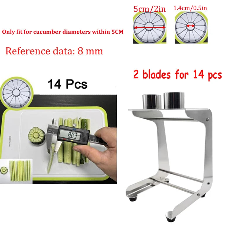 Manual Cucumber Strip Cutter Machine 304 stainless steel Eggplant slicer Carrot Strip Cutter for Sushi Shop
