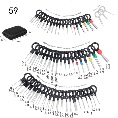 Car Terminal Removal Tool Kit - Wiring Harness Connector Pin Extractor Set with Storage Case for Automotive Electrical Repair