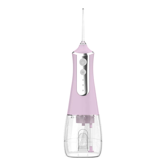 Electric oral irrigator with 3 cleaning modes, USB rechargeable, waterproof, 5 nozzles, portable dental irrigator