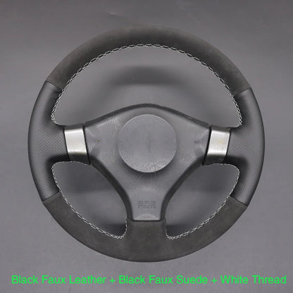 Black Faux Leather Car Steering Wheel Cover For Nissan 200SX S15 Silvia Skyline R34 GTR GT-R 1998 1999 2000 2001 2002