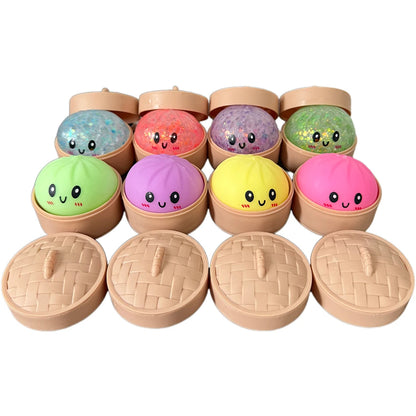 Blind Box Colorful Simulated Dumpling Squishy Relaxing Relieve Anxiety Antistress Enhance Happiness Rebound Squeeze Reliever Toy