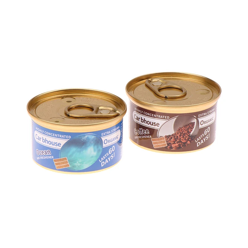 Creative Car Aromatherapy Wooden Blocks Canned Deodorizing Fiber Air Freshener Coffee Fruits Flavor Interior Deodorant Supplies