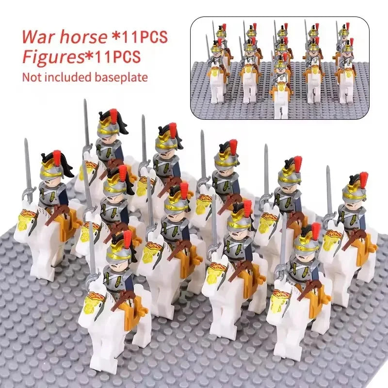 MOC Historical Military Building Blocks Figures Napoleonic Wars British Infantry Soldiers Rifle DIY Brick Toys For Birthday Gift
