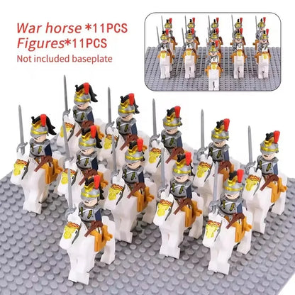 MOC Historical Military Building Blocks Figures Napoleonic Wars British Infantry Soldiers Rifle DIY Brick Toys For Birthday Gift