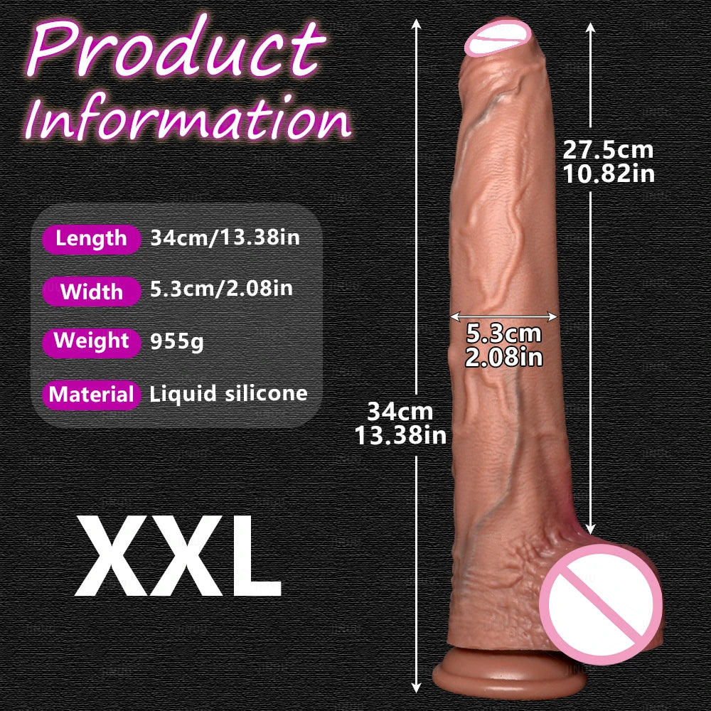 Realistic 5 Sizes Big Dildo Silicone Suction Cup Huge Penis Couples Masturbation Soft Cock Woman Man Anal Adult Sex Toy