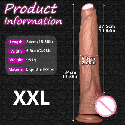 Realistic 5 Sizes Big Dildo Silicone Suction Cup Huge Penis Couples Masturbation Soft Cock Woman Man Anal Adult Sex Toy