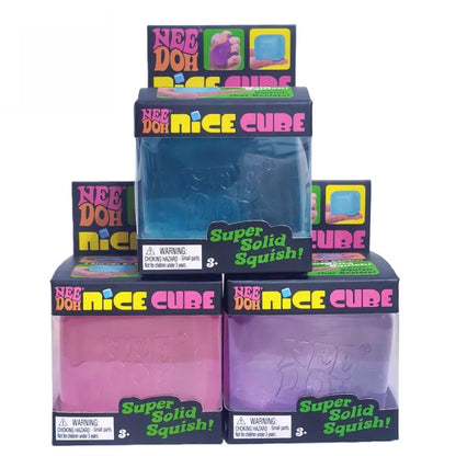 Schylling Needoh Nice Cube Sensory Stress Reliever Multiple Styles Fidget Tool for Anxiety  Focus Desk Sensory Cube for Adults