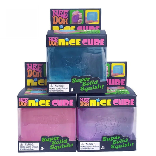Schylling Needoh Nice Cube Sensory Stress Reliever Multiple Styles Fidget Tool for Anxiety  Focus Desk Sensory Cube for Adults
