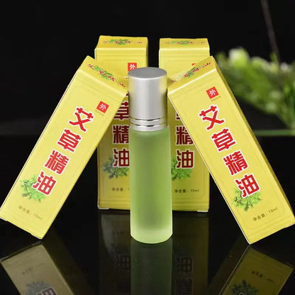 4 Bottles Pure Nature Mugwort Extraction Scraping Essential Oil Moxa Artemisa Oils Massager Enhance Moxibustion's Effect
