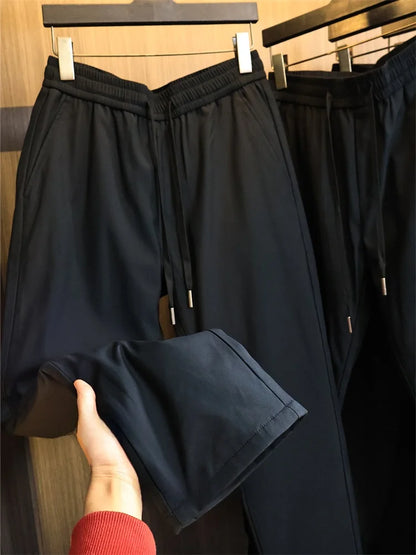 Thickened 90 down Men's Winter Trousers Straight Leg Long Pants Fashionable Urban Casual Pure Color Warm Anti-Cold Duck down ...