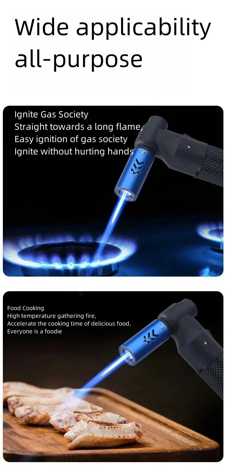 HONEST Windproof Spray Gun Strong Blue Fire Butane Gas Torch Lighter Outdoor BBQ Kitchen Jewelry Welding Cigar Lighters Smoking
