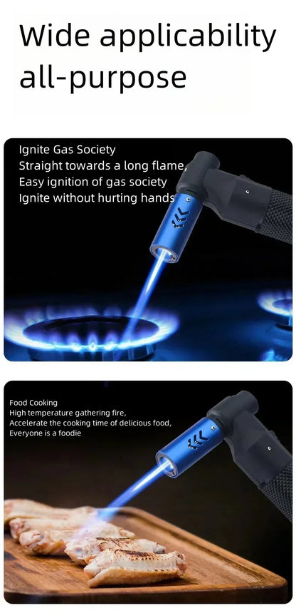 HONEST Windproof Spray Gun Strong Blue Fire Butane Gas Torch Lighter Outdoor BBQ Kitchen Jewelry Welding Cigar Lighters Smoking
