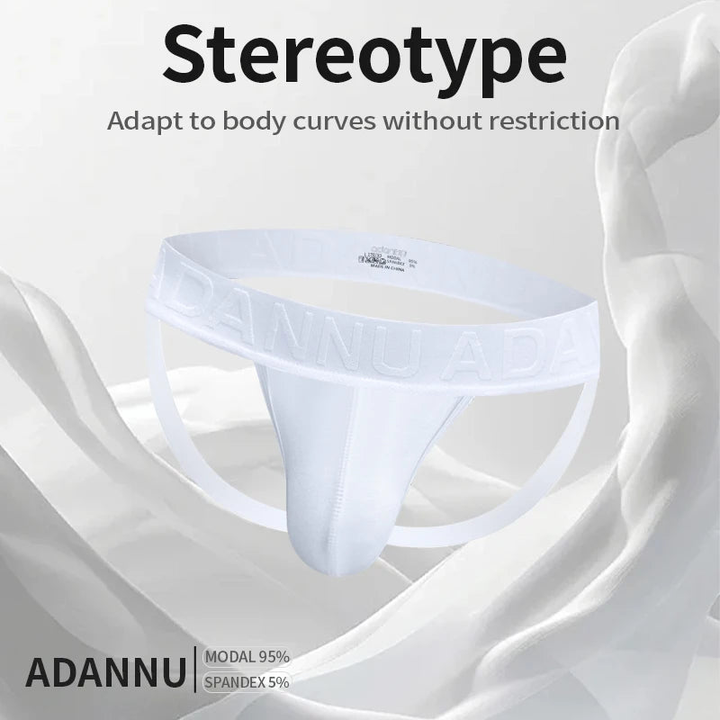 1/2/3PCS Mens Modal Sexy Breathable Quick Dry Sports Hip Lifting Jockstrap T-Back Thongs Bikini Underpants Sissy Panties for Men