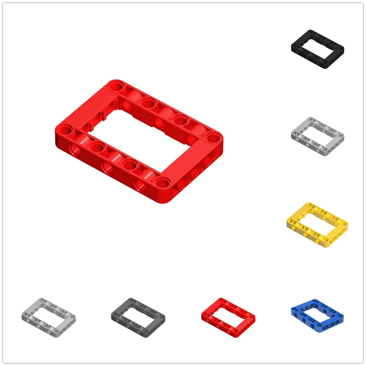 50pcs 64179 Modified Frame Thick 5 x 7 Open Center Brick Collection Bulk Modular Toys For Technical MOC DIY Buildings Blocks