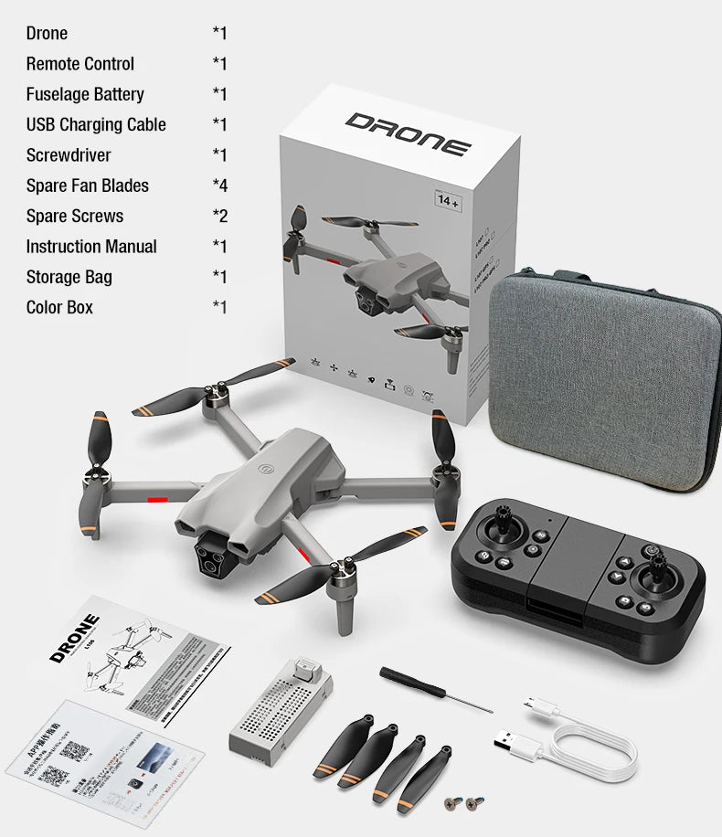FPV 8K 3-Camera RC Drone Professional Quadcopter Aircraft Gesture Shooting Brushless 360° Roll Optical Hover Helicopter Toy Gift