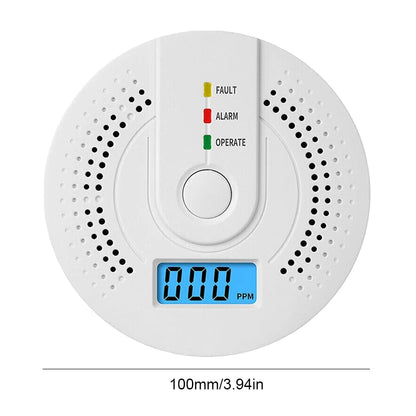 Digital Carbon Monoxide Detector Sound Warning Battery Powered CO Gas Monitor Alarm Detector Portable CO Detector Home Use