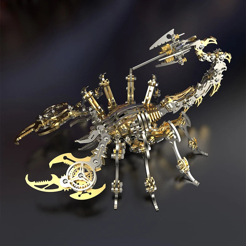 3D Metal Puzzle for Adults, Mechanical Scorpion Insect Model Kit, DIY Metal Building Puzzle Set, Assembly Toy Gift for Men Boys