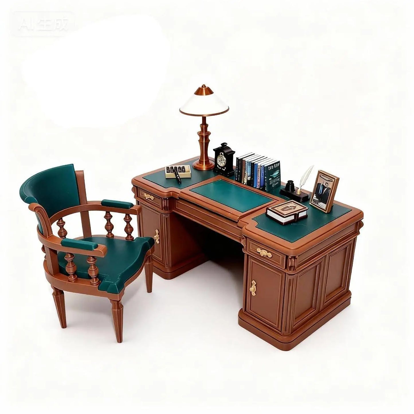 1/12 Crafts Miniature American Chair Set for Diorama DIY Projects Life Scene