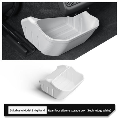 For Tesla Model 3 Highland 2025 Rear Seat Storage Box Below The Rear Air Outlet Rear Seat Organizer Tray Car Accessories 2024