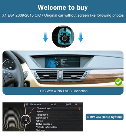 1920*720 Linux Touch Screen Wireless Carplay Android Auto Car Multimedia Player Display For BMW X1 E84 2009-2015 CIC