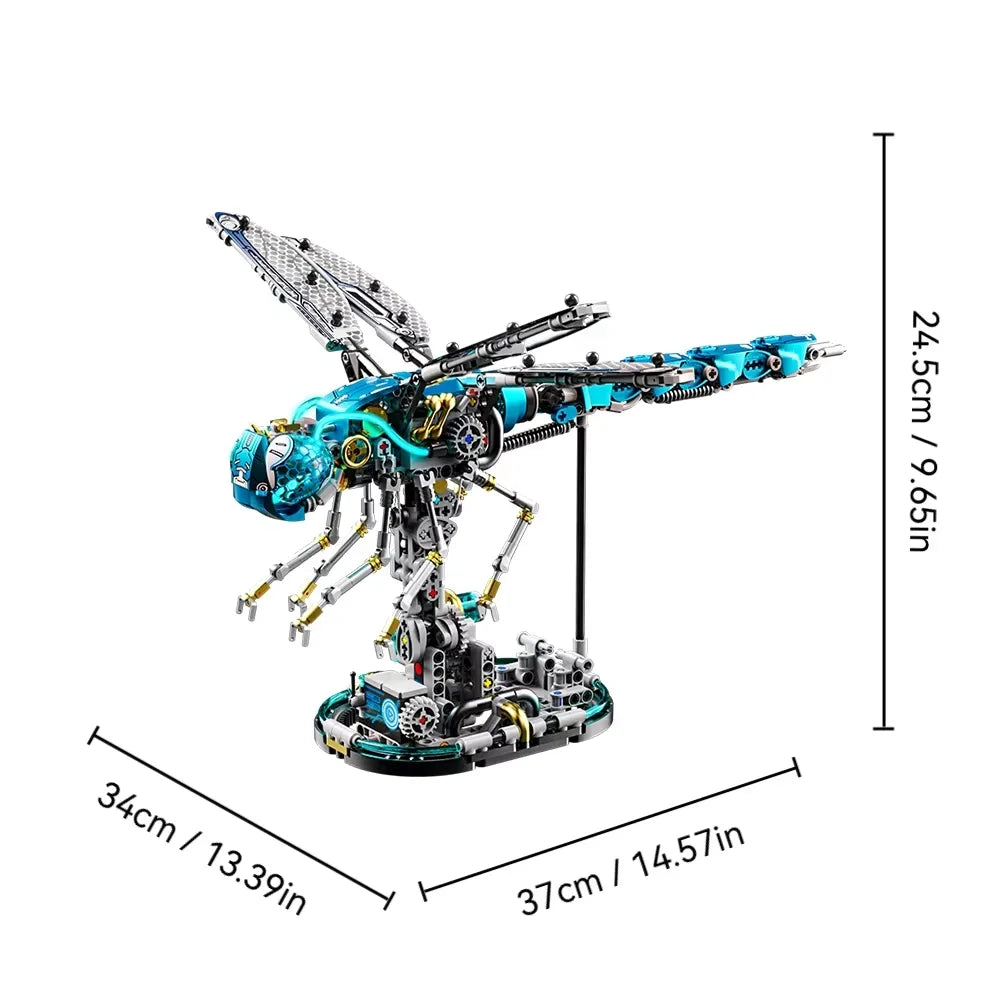 Creative Mechanical Dragonfly Construction Set Animal Building Blocks Educational Toy for Kids Adults STEM Learning Kit Gifts