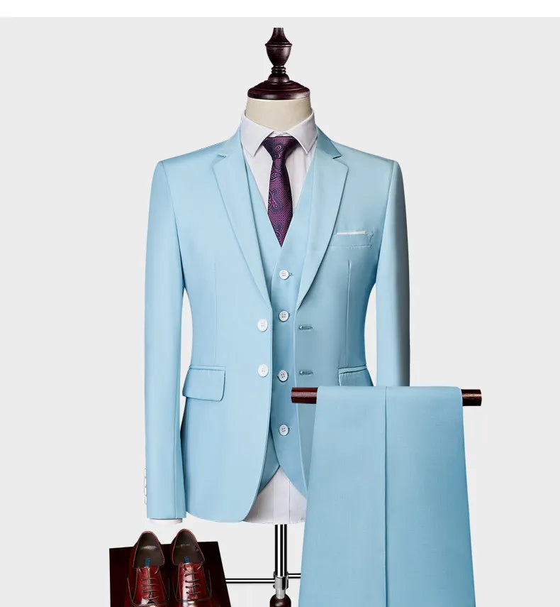 Top Rated Suits for Men | Luxury Slim Fit 3-Piece Suit, Hot Selling Wedding Wear