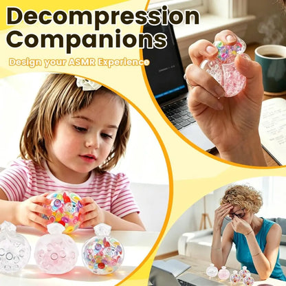 TPR DIY Ball Shell Kit Round Refillable DIY Stress Ball Making Kit Transparent Tear Resistant Squishy Ball Making Kit
