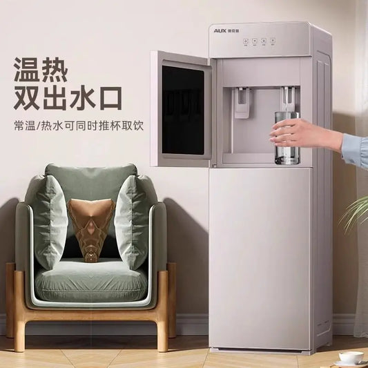 Vertical household water dispenser with a water bucket, fully automatic intelligent heating and cooling dual-use