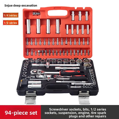 SNJUE Car Repair Tool Set Socket Box Toolbox Kit Emergency Vehicle Tools for Onboard Car Maintenance High Quality Durable Tools