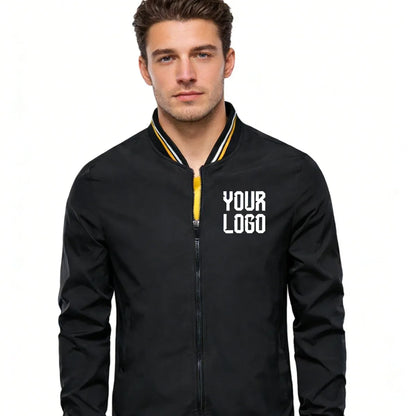 2026 fashionable slim-fitting men's jacket, windproof and comfortable autumn coat, can be customized with pictures or text