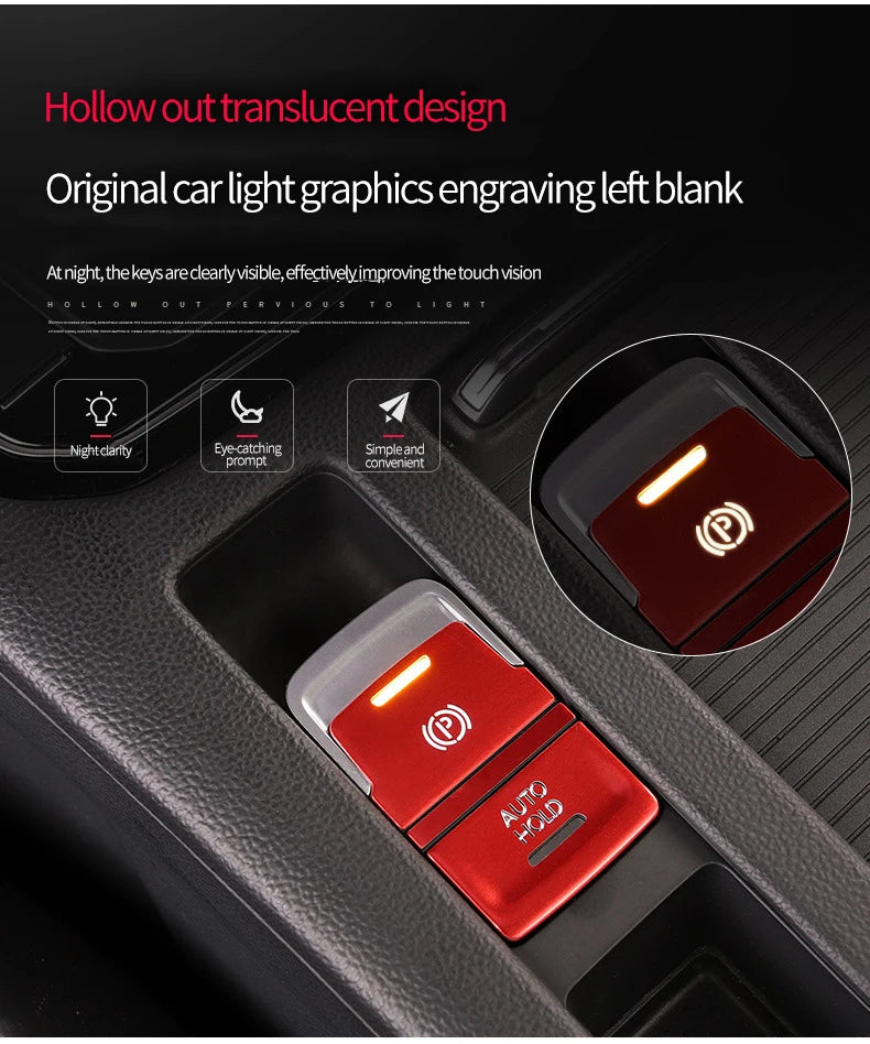 Car door unlocking button decorative sticker is suitable for Volkswagen VW new CC aluminum alloy interior button accessories