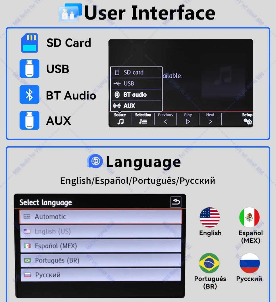 NONAME RCD330 Plus Carplay Car Radio Android Auto MIB Navigator Player 6RF035187F for VW Tiguan Golf 5 6 MK5 MK6 Passat Polo