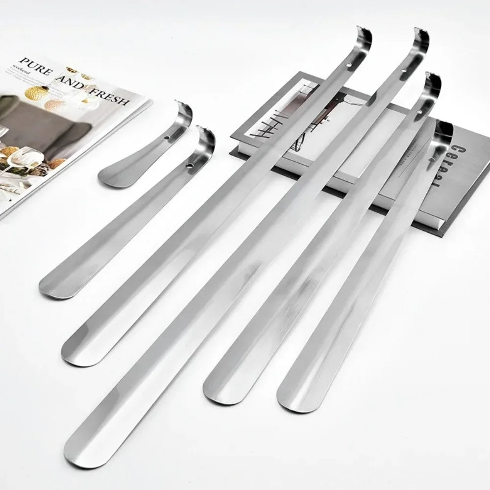 Extra Long Shoe Horn Stainless Steel Silver Shoes Remover Slip Shoe Pull Tool 30 42 52cm Shoehorn Lifter Aid for Men Women