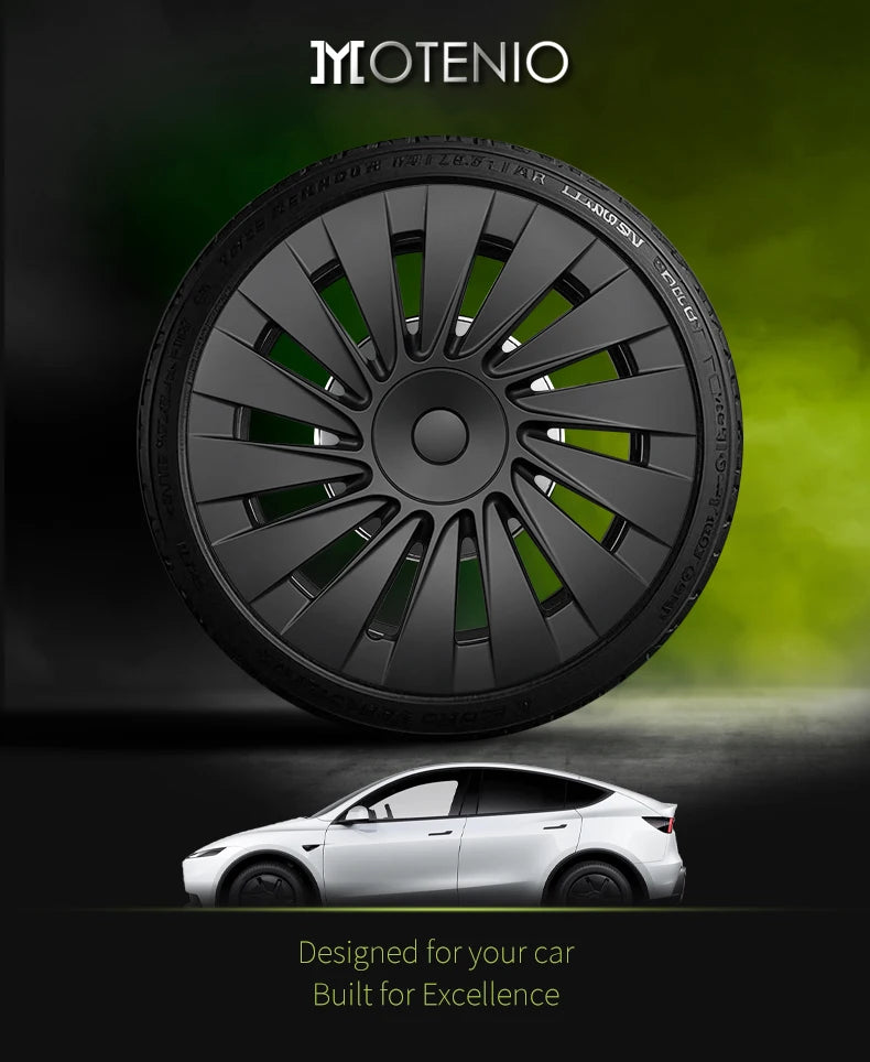4PCS for Tesla Model Y 2026 Standard 18 Hub Caps, Full Rim Covers Replacement Wheel Cover Accessories for Standard Edition