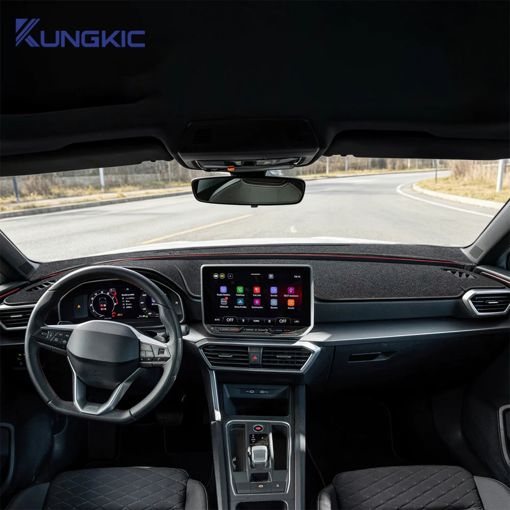 For Cupra Formentor/Cupra Leon/Seat Leon 2021 2022 2023 2024 2025 2026 Car Dashboard Cover Flannel Mat Avoid Light Pad