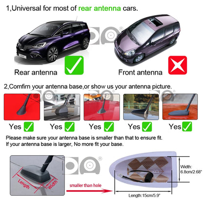 Universal Super Shark Fin Antenna Special Car Radio Aerials Piano Paint Stronger Signal For Ford Kuga Flex Territory Ecosport