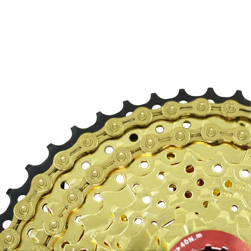 Rookoor Bicycle Chain 6 7 8 9 10 11 Speed Velocidade Titanium Plated TI Gold Silver Mountain Road Bike MTB Chains Part 116 Links