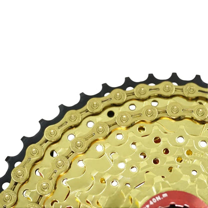 Rookoor Bicycle Chain 6 7 8 9 10 11 Speed Velocidade Titanium Plated TI Gold Silver Mountain Road Bike MTB Chains Part 116 Links